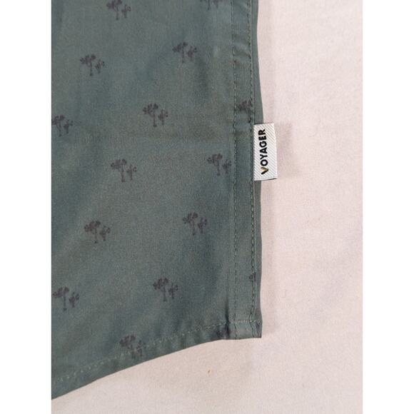 Voyager Mens XL Short Sleeve Button Up Shirt Gray Outdoor Casual Travel - Picture 3 of 11